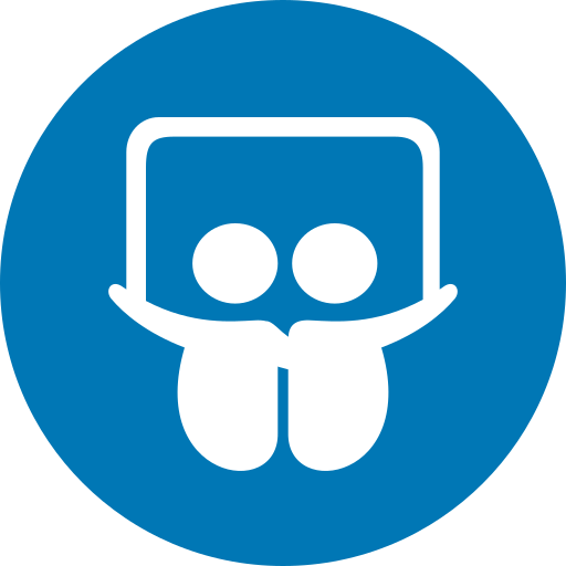 Circle, round icon, slideshare icon